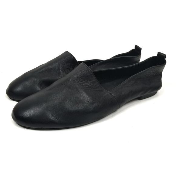 Jo Mercer Black Leather Ballet Flats Size 11.5 / 42 - Picture 1 of 8
